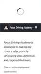 Mobile Screenshot of focusdrivingacademy.com